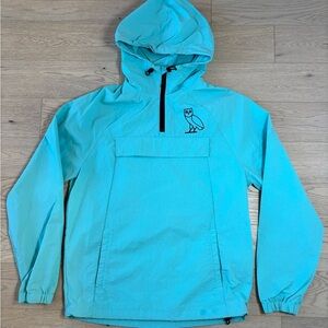 OVO Aqua Hooded Anorak Windbreaker with Owl Logo
